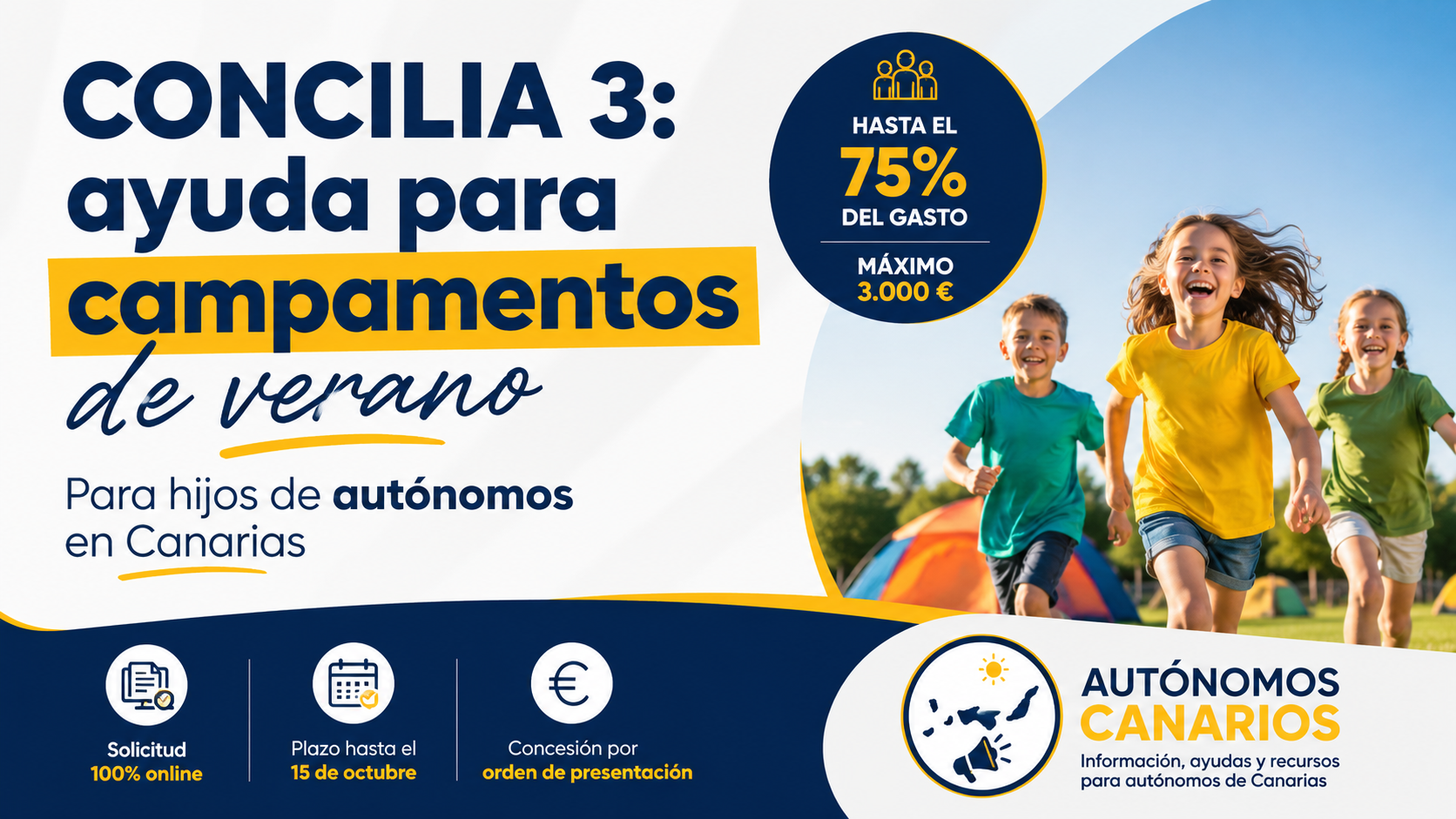 Concilia 3: ayuda para campamentos de verano